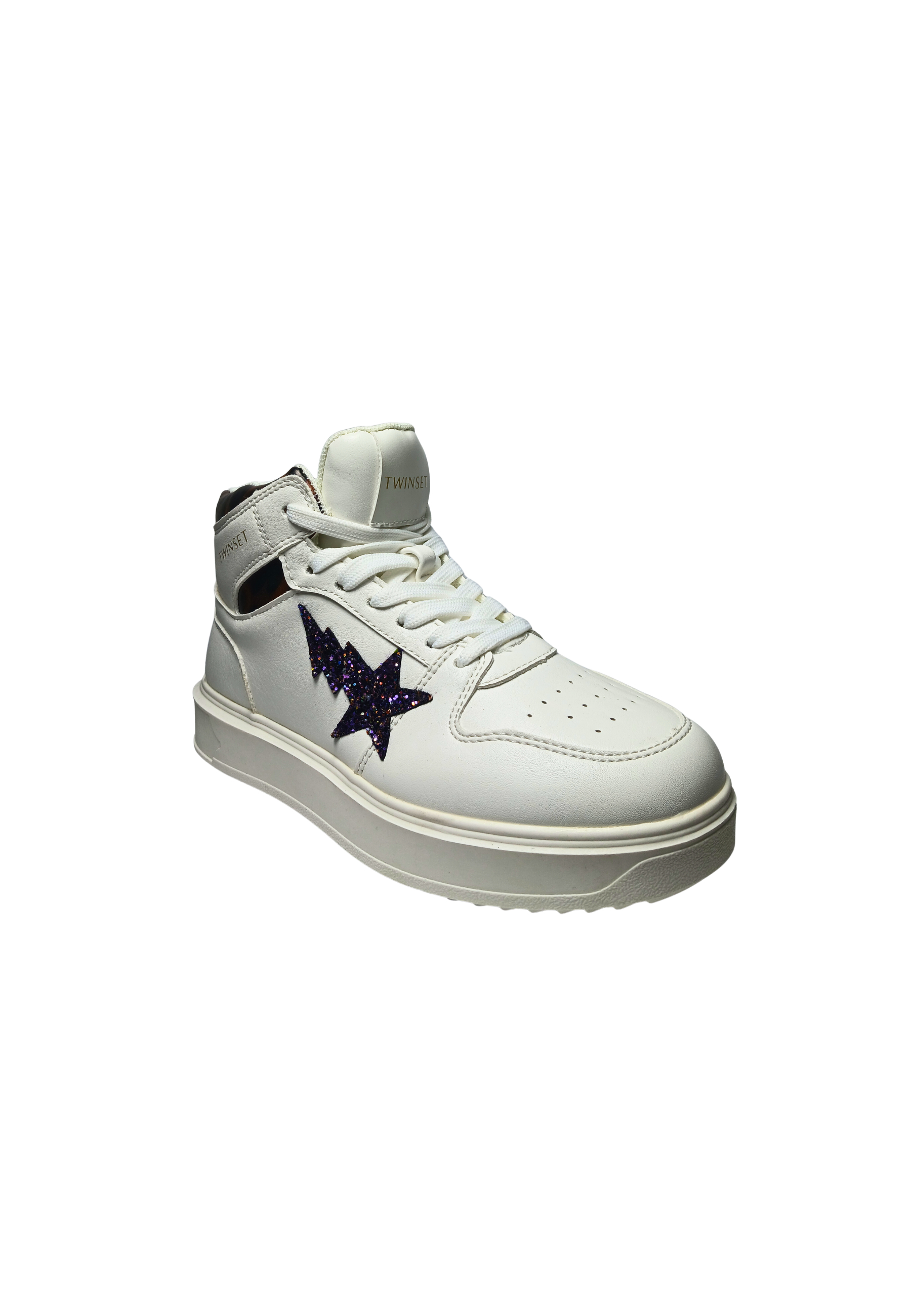 222tjt012 Twinset Milano Cuir blanc pour femmes