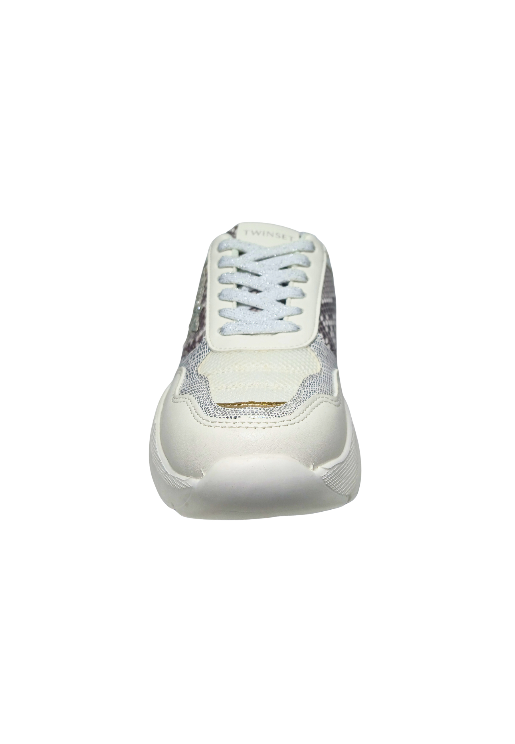 222tjt01E Twinset Milano Frauen weißes Leder