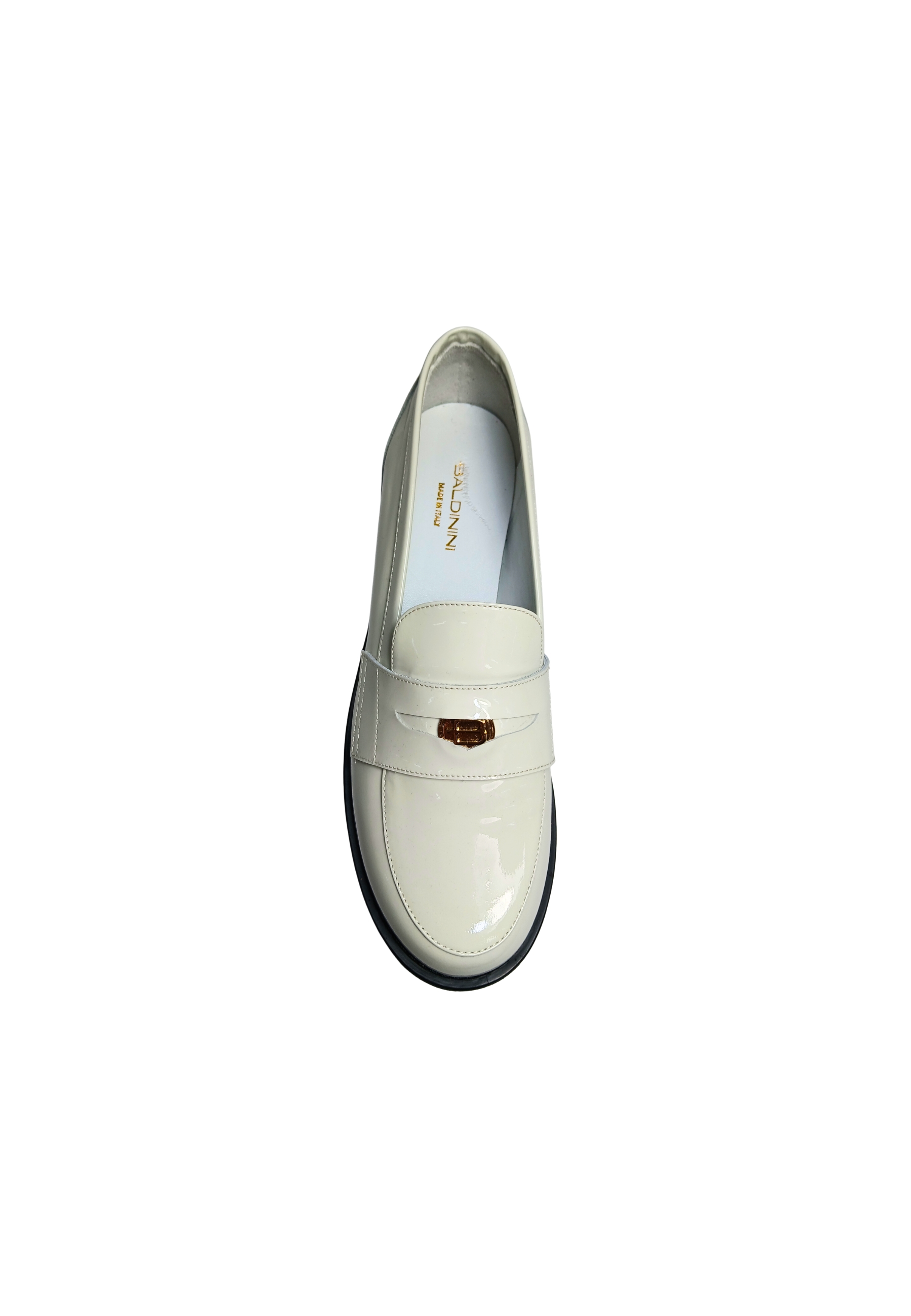 D5F007P2vern0030 Baldinini Shoes Femmes Brevet Cuir Blanc