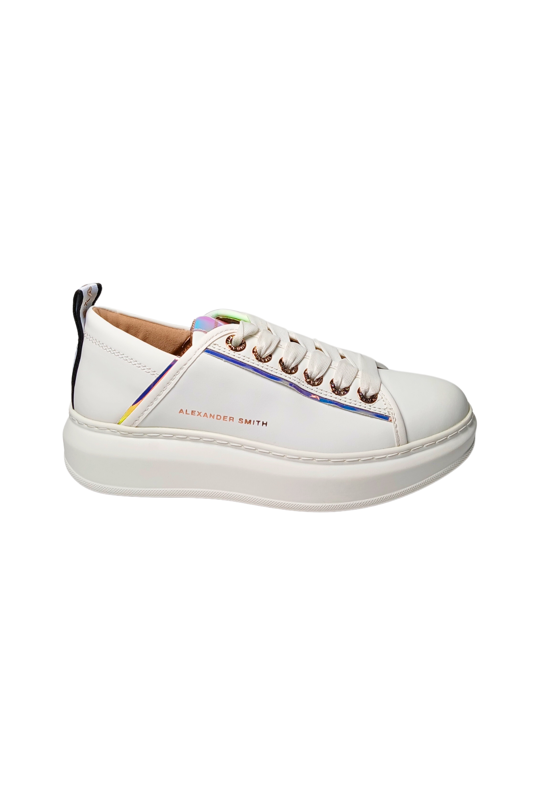 Damesschoenen Alexander Smith Wembley Woman-White Iride Peach