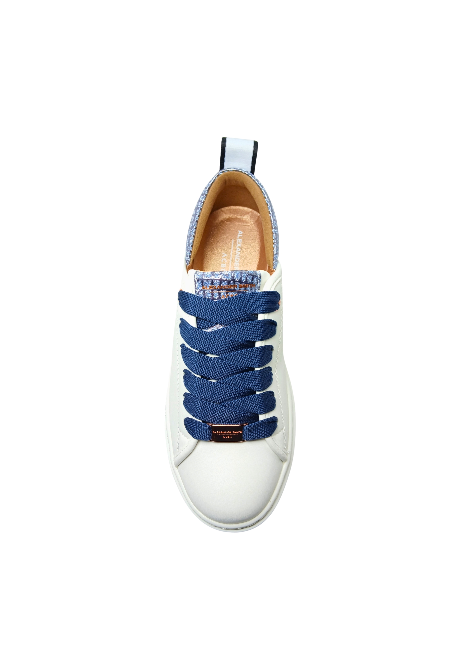 Schuhe für Damen Alexander Smith Sneakers Eco-Wembley Frau, weiß dunkel Avio