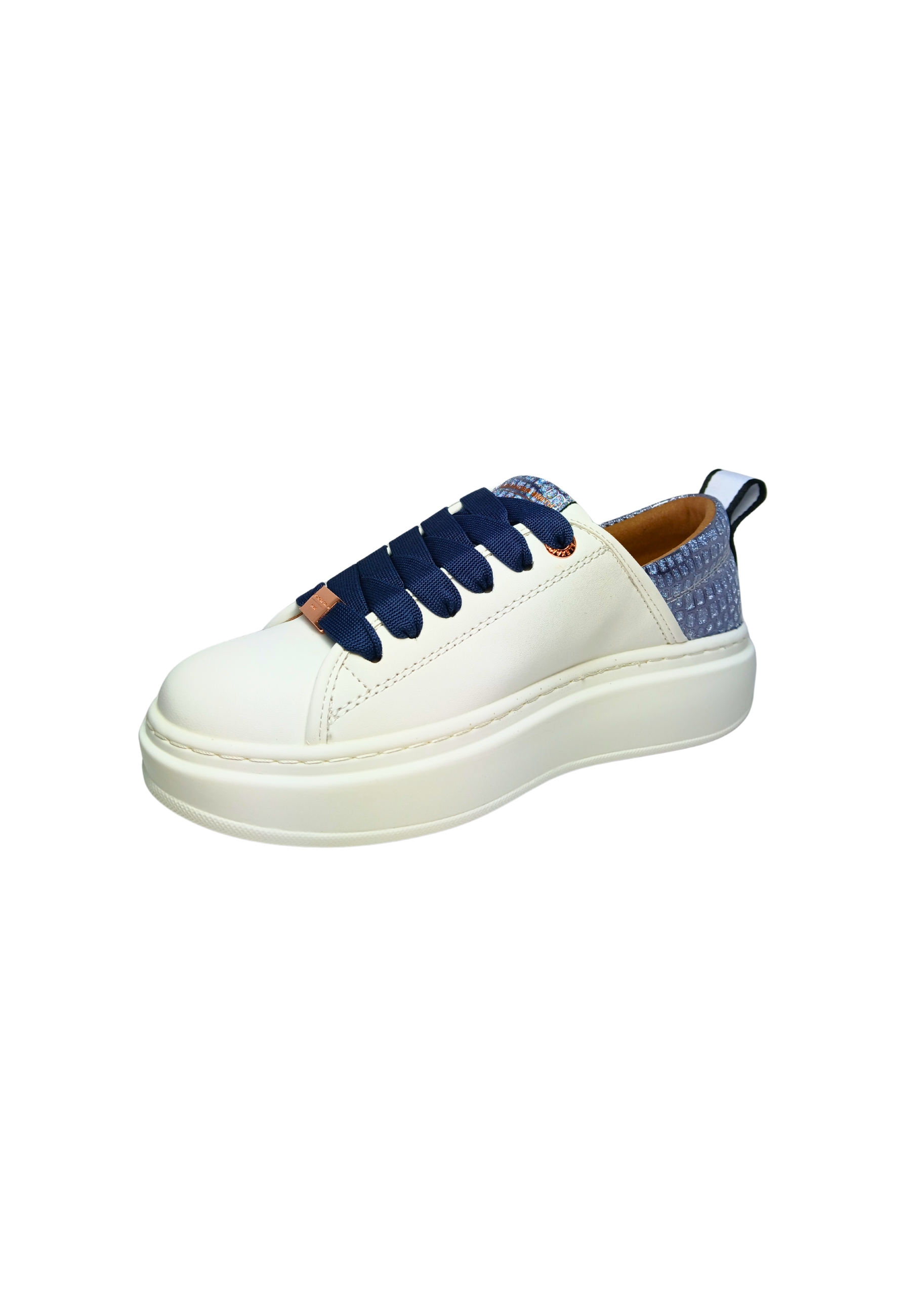 Schuhe für Damen Alexander Smith Sneakers Eco-Wembley Frau, weiß dunkel Avio
