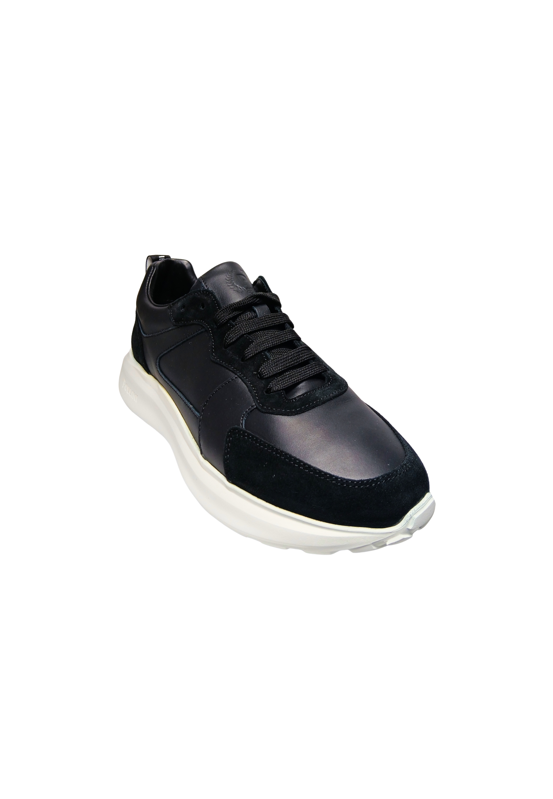pb15024G9fnve00A Pollini Hombres cuero negro
