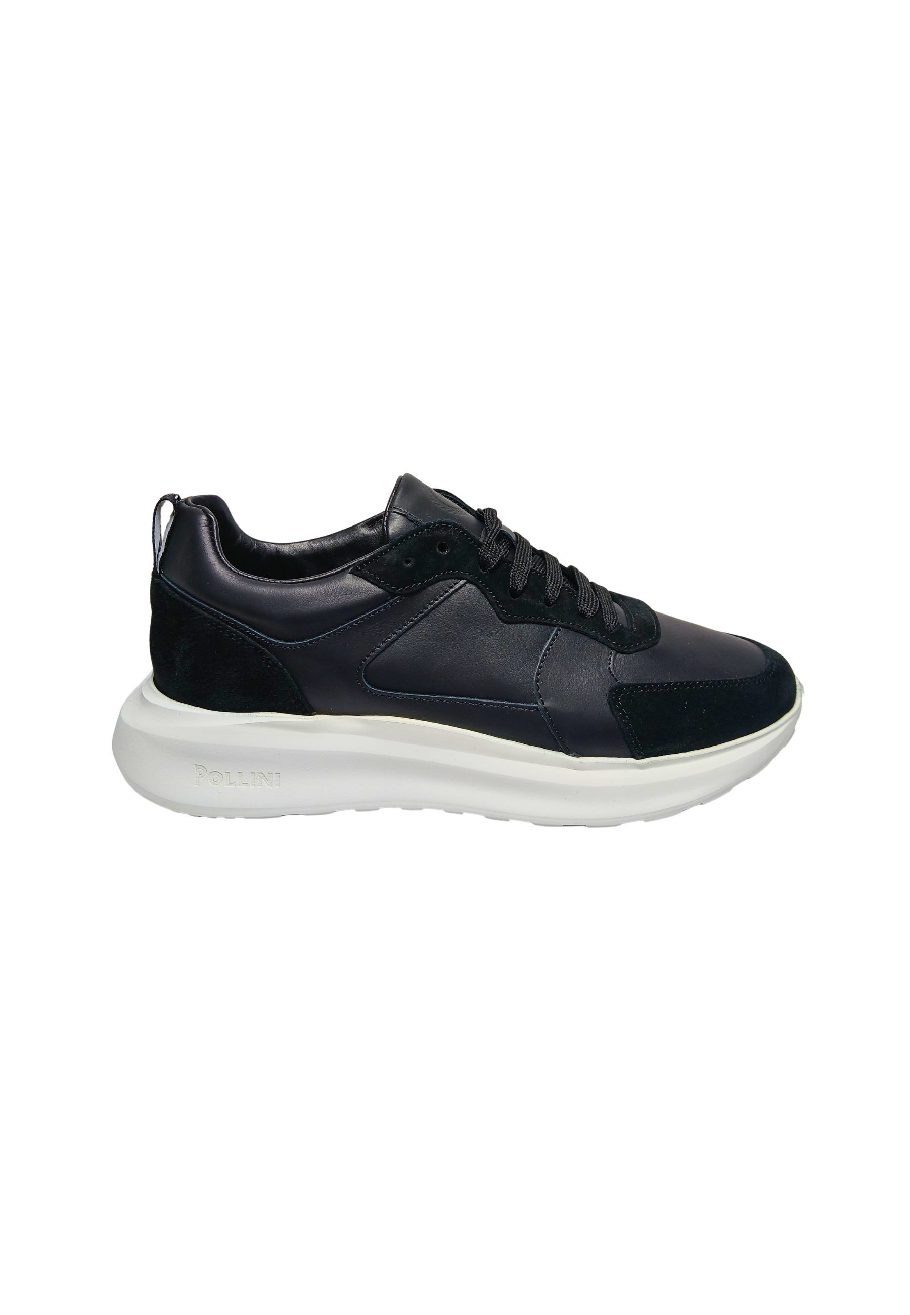 pb15024G9fnve00A Pollini Hombres cuero negro
