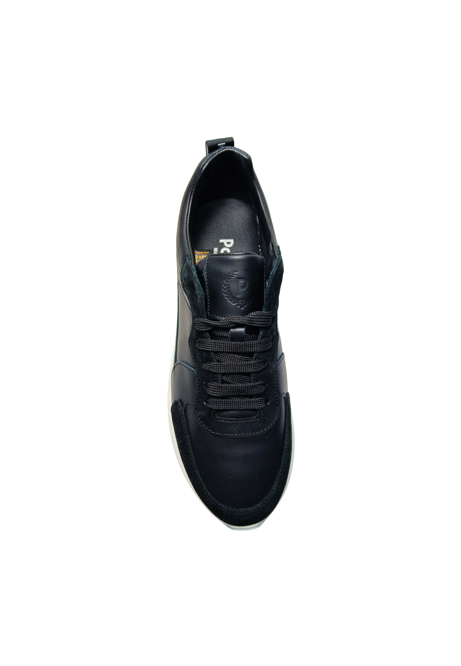 pb15024G9fnve00A Pollini Hombres cuero negro