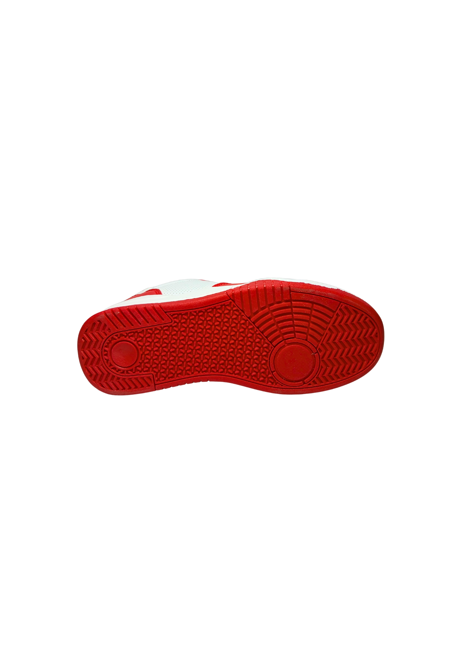 Shoes Adult unisex Iceberg White and red. Leather upper, perforated details, closure with laces, additional Velcro strap.