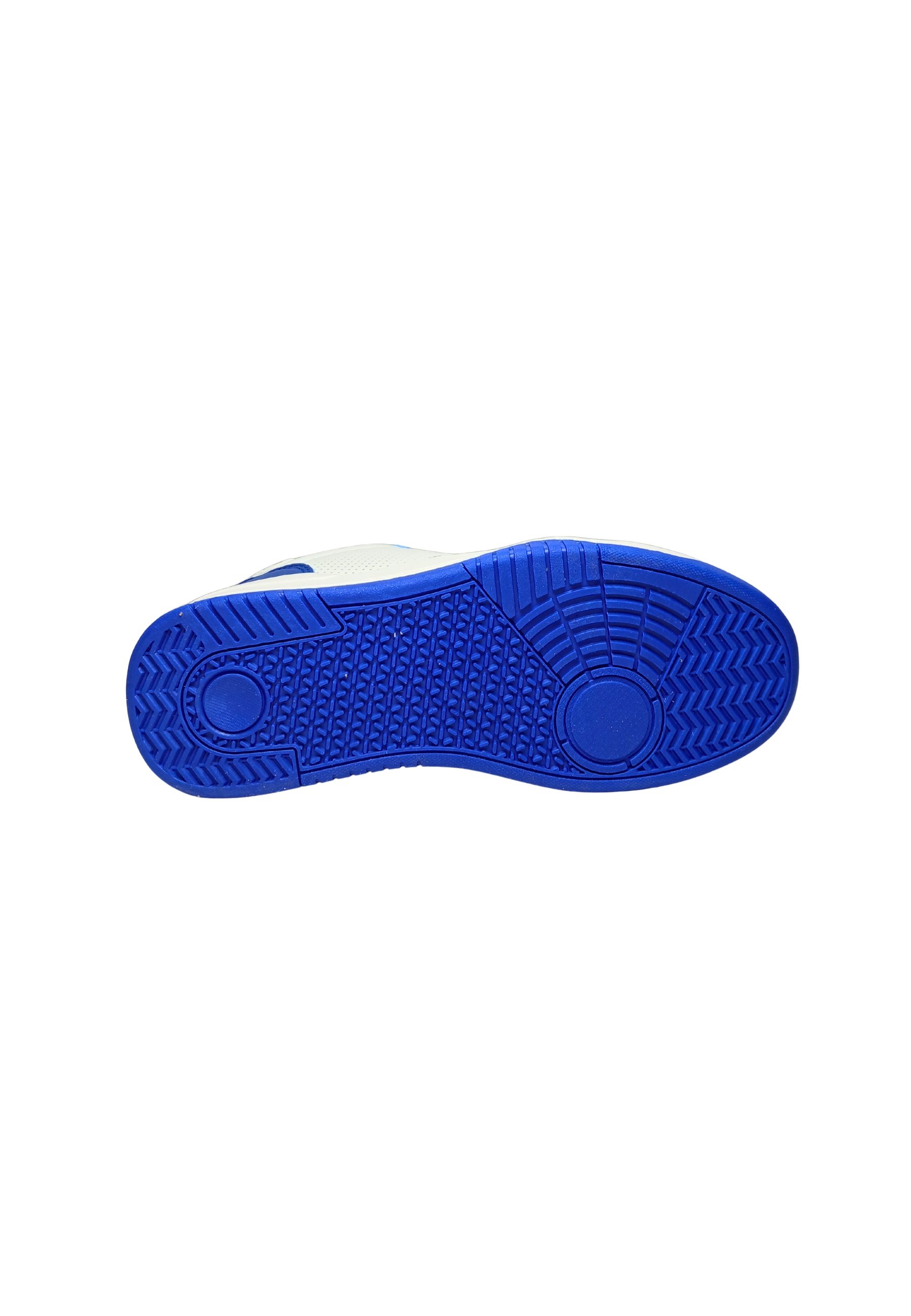 Shoes Adult unisex Iceberg White and blue. Leather upper, perforated details, closure with laces, additional Velcro strap.
