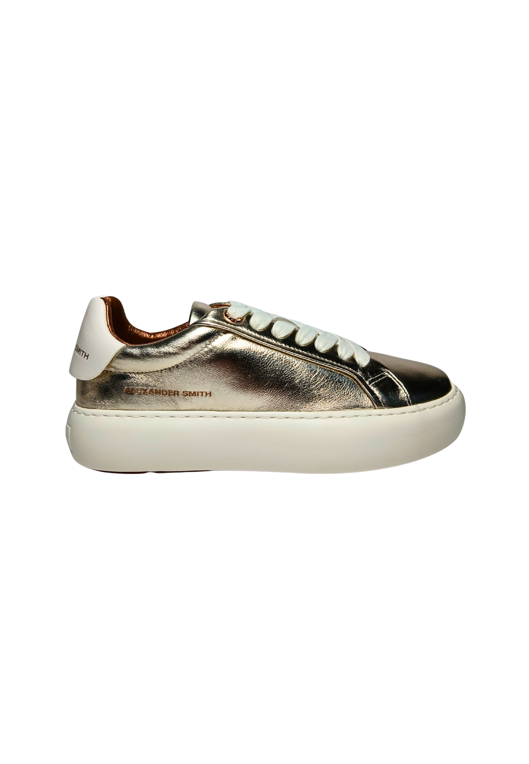 Damesschoenen Alexander Smith Soho Woman Gold White sneakers