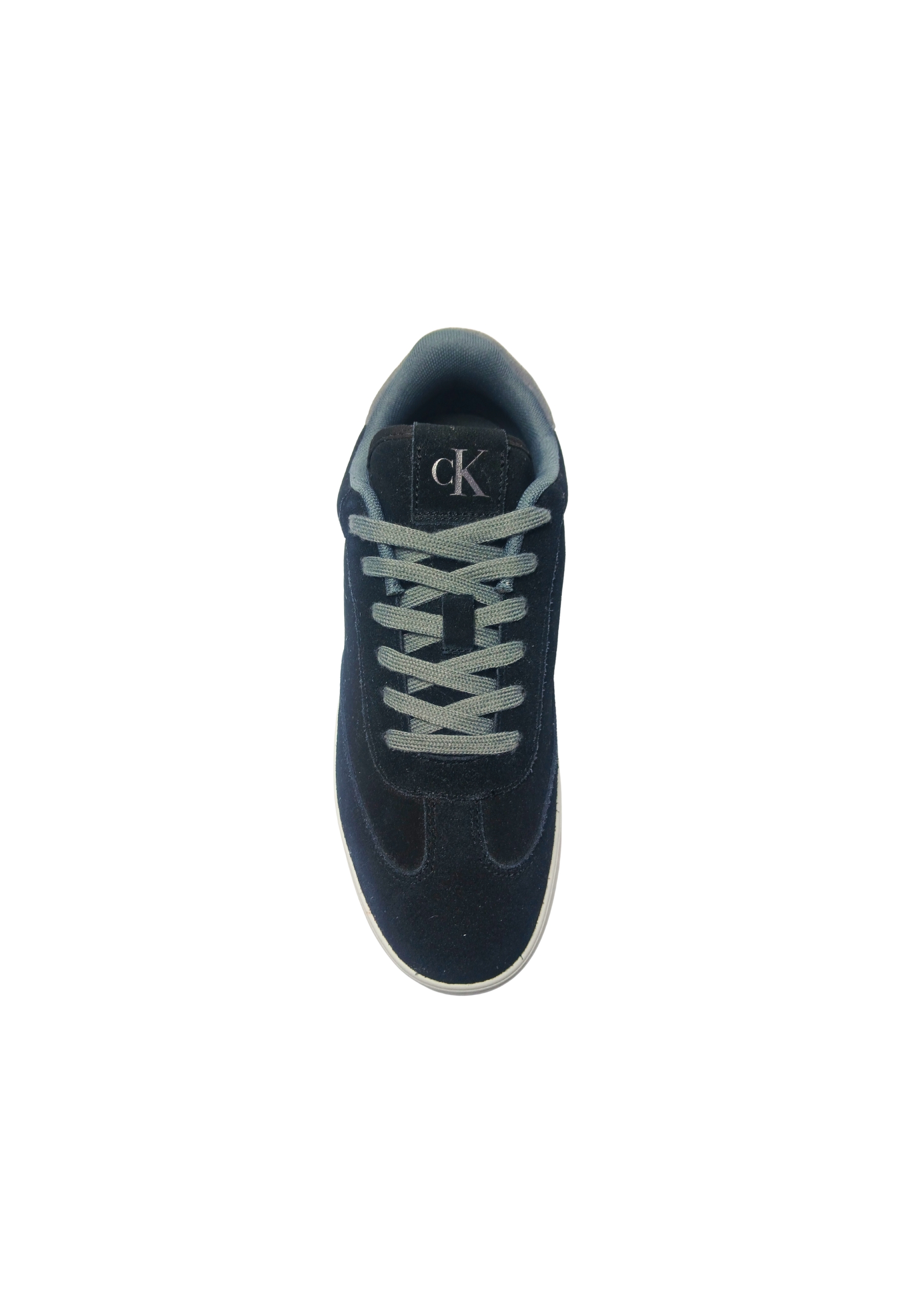 Scarpe Uomo Calvin Klein Jeans Sneakers basse, logo laterale, lacci grigio 