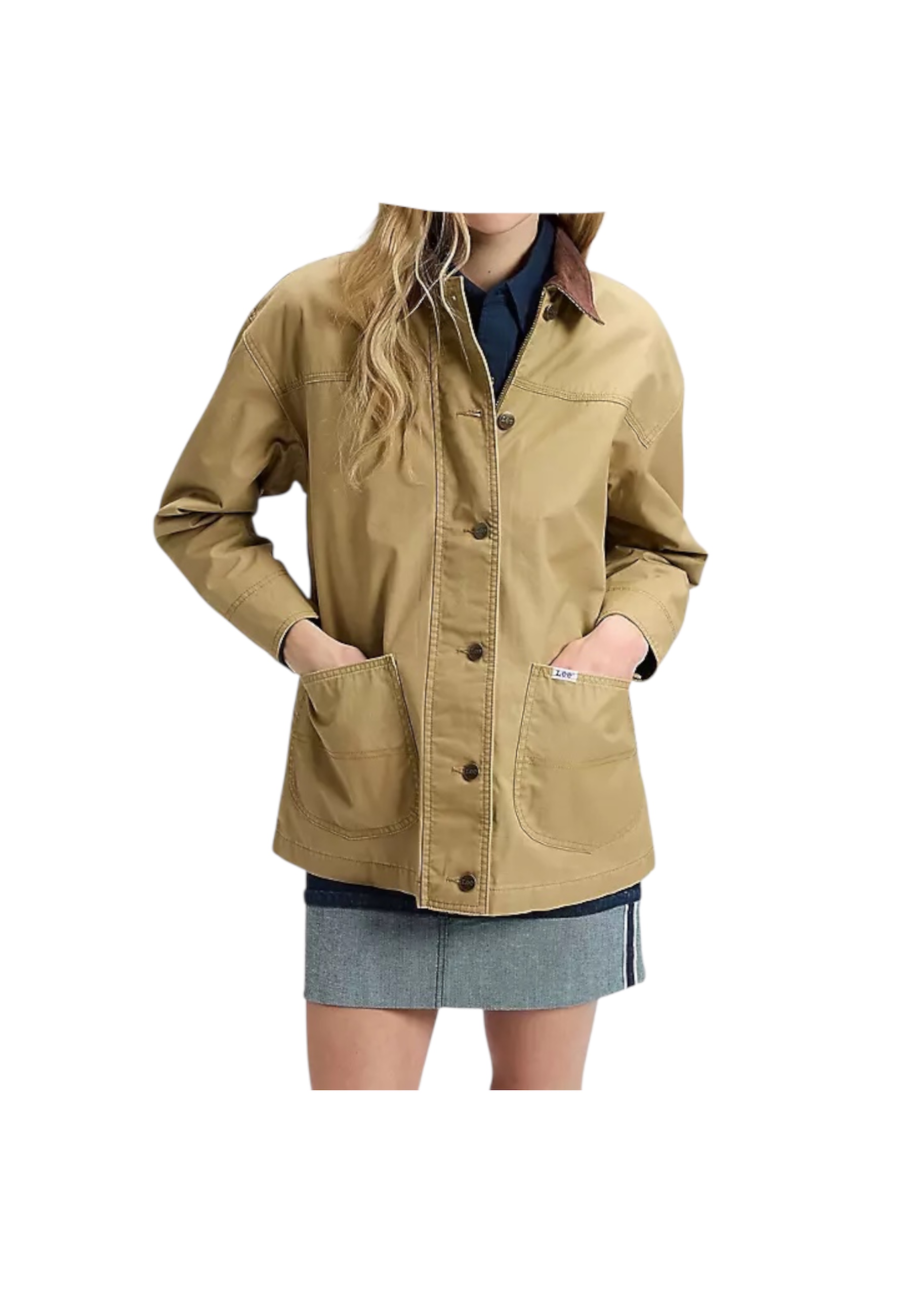 Veste avec polaire à l'intérieur Femme Lee Jeans col en velours côtelé