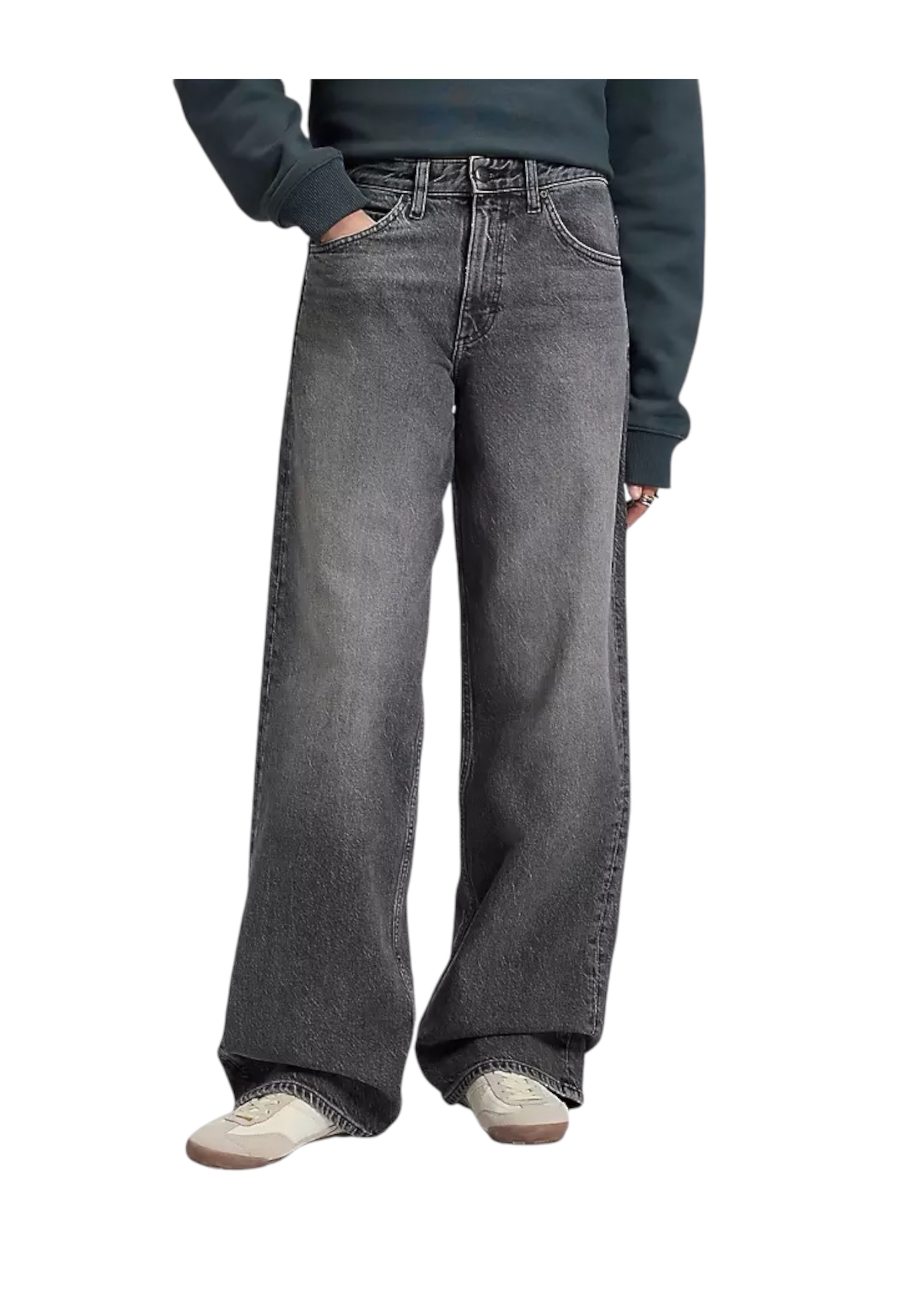 Jeans lâche droite Femme Lee Jeans espace sombre profond