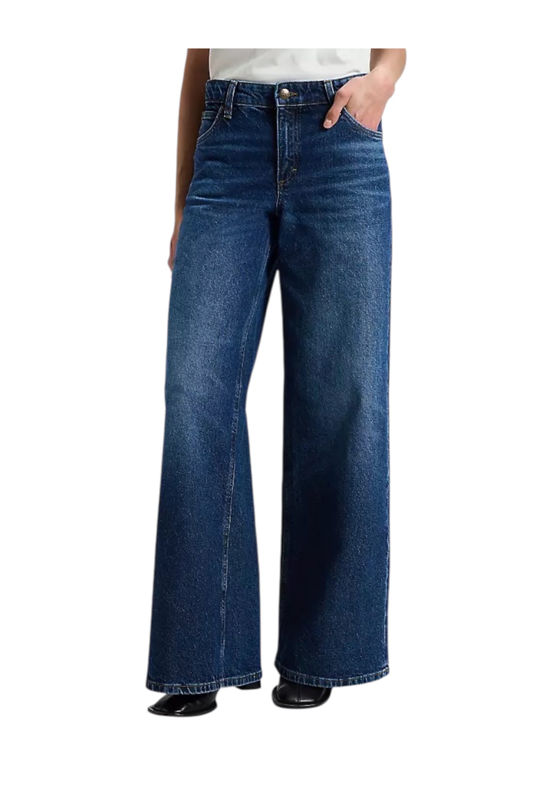 Jeans mi-haut baggy Femme Lee Jeans jambe large