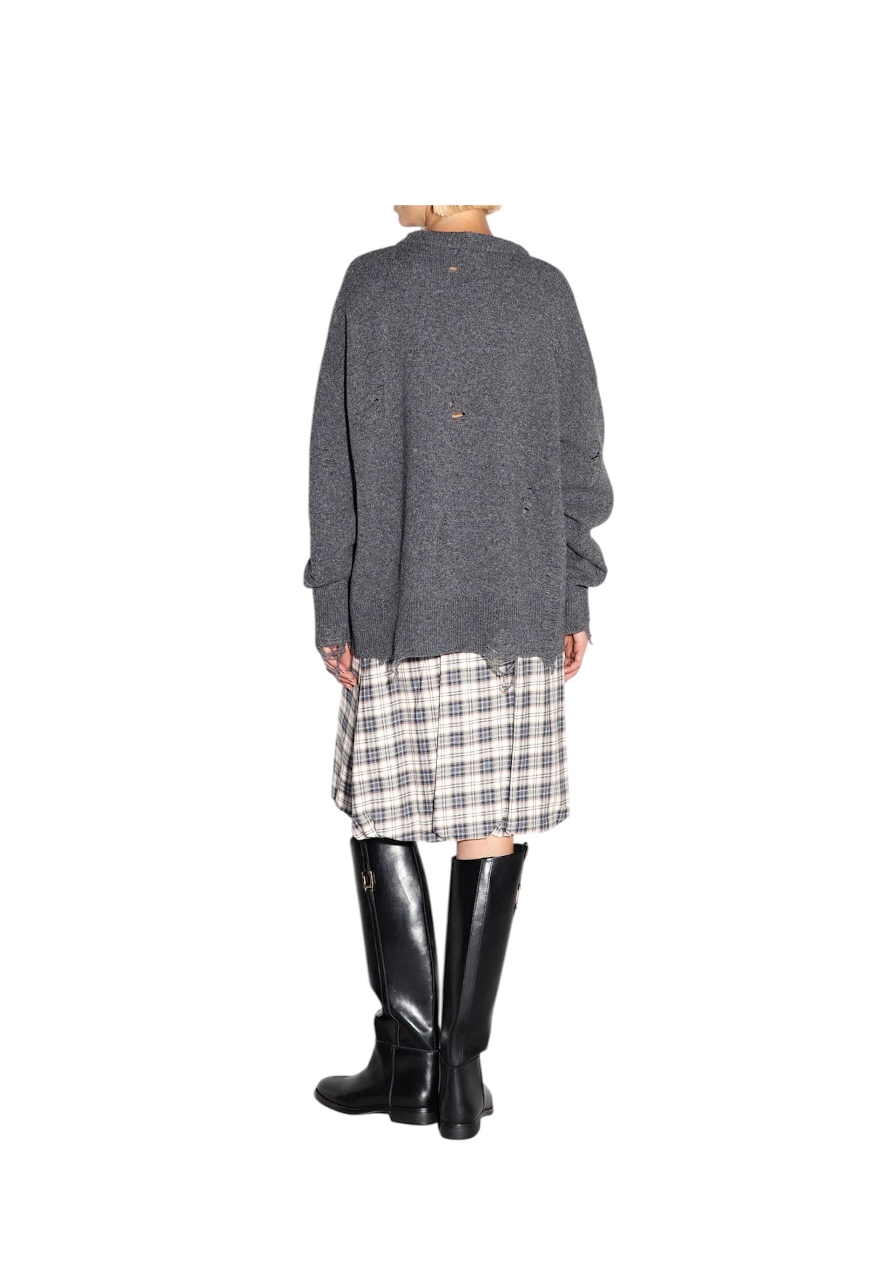 Maglia girocollo oversize Donna AKEP con scritte 