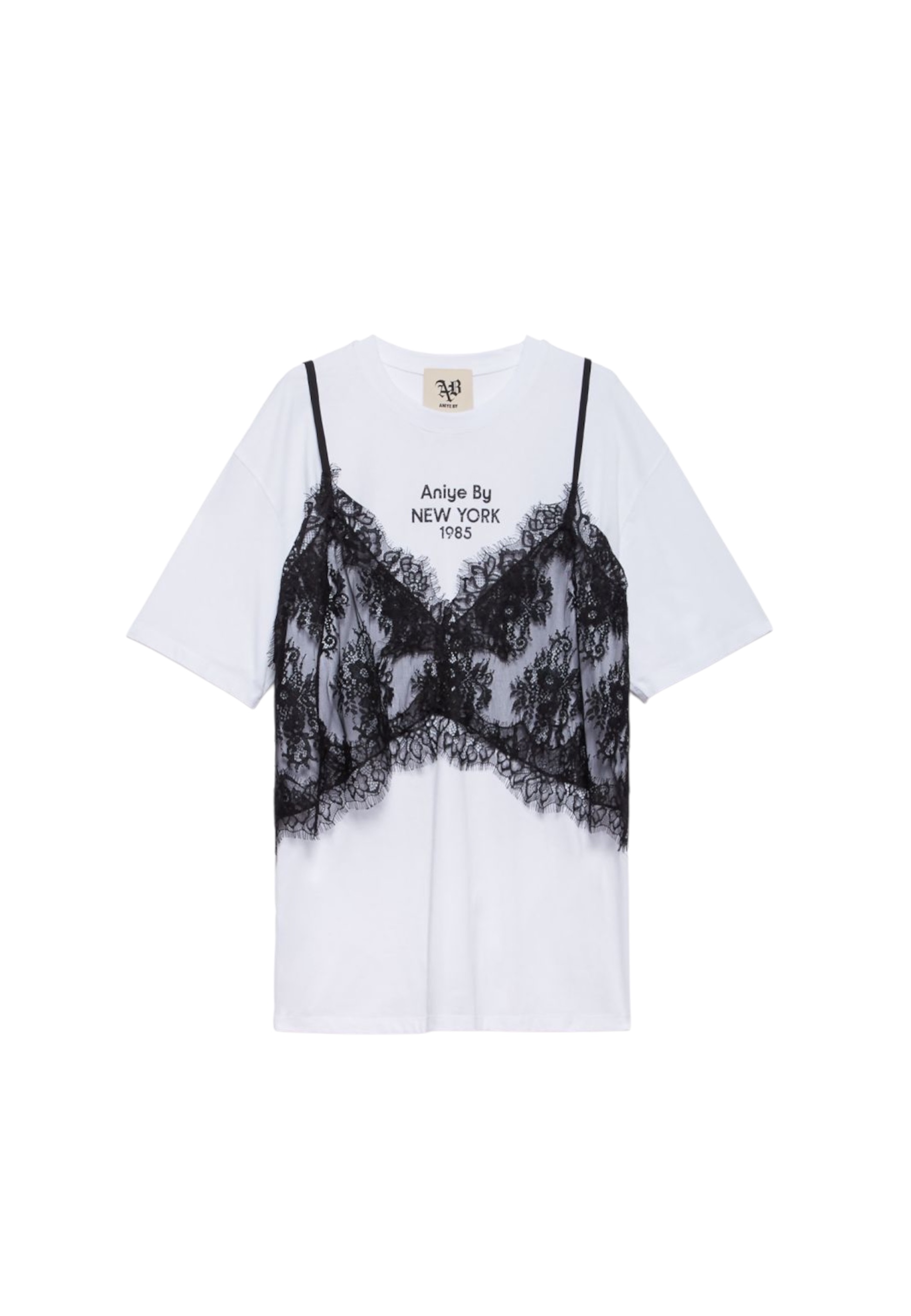 T-shirt mezza manica LILA Donna ANIYE BY con pizzo 