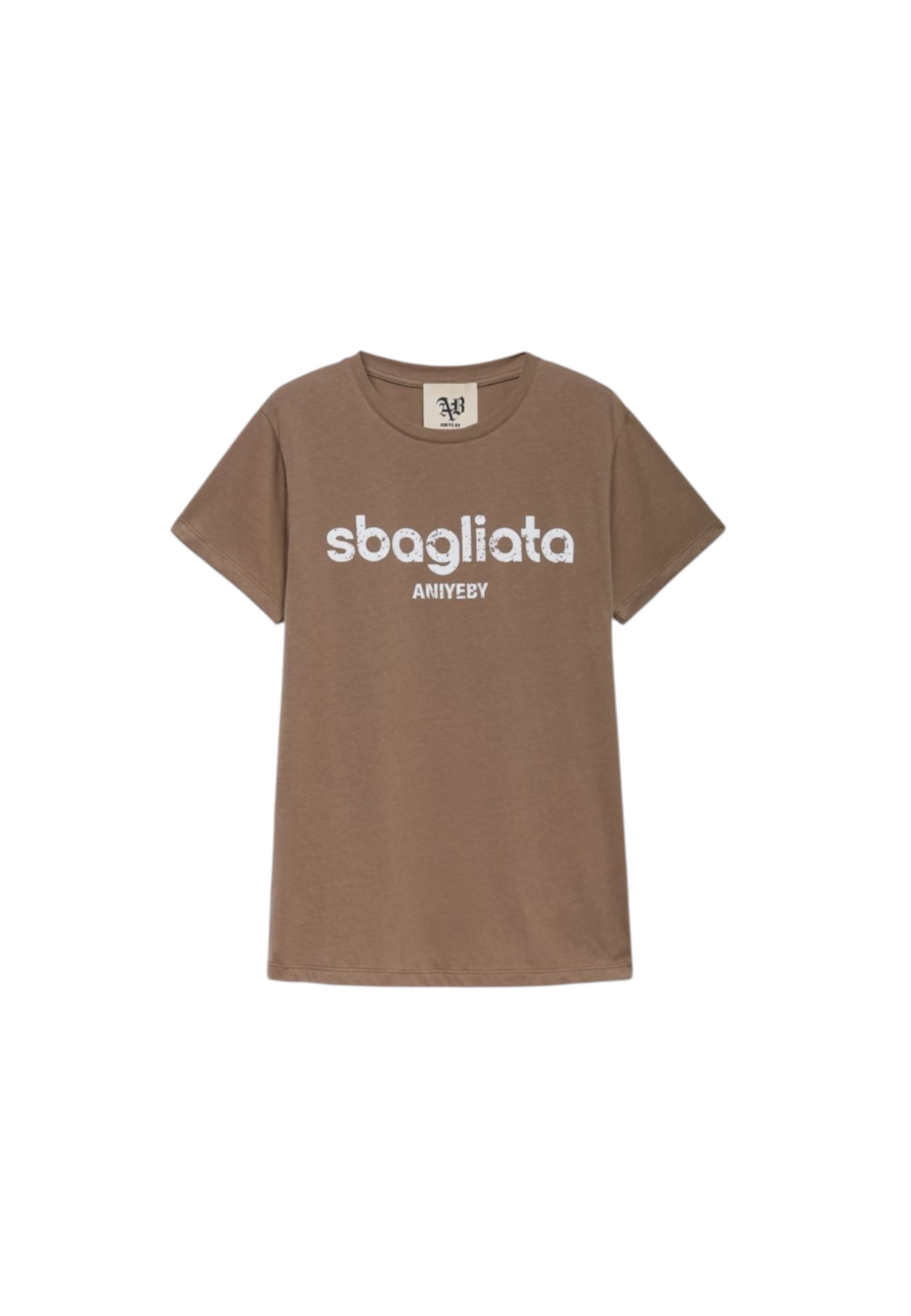T-shirt mezza manica Donna ANIYE BY scritta SBAGLIATA 