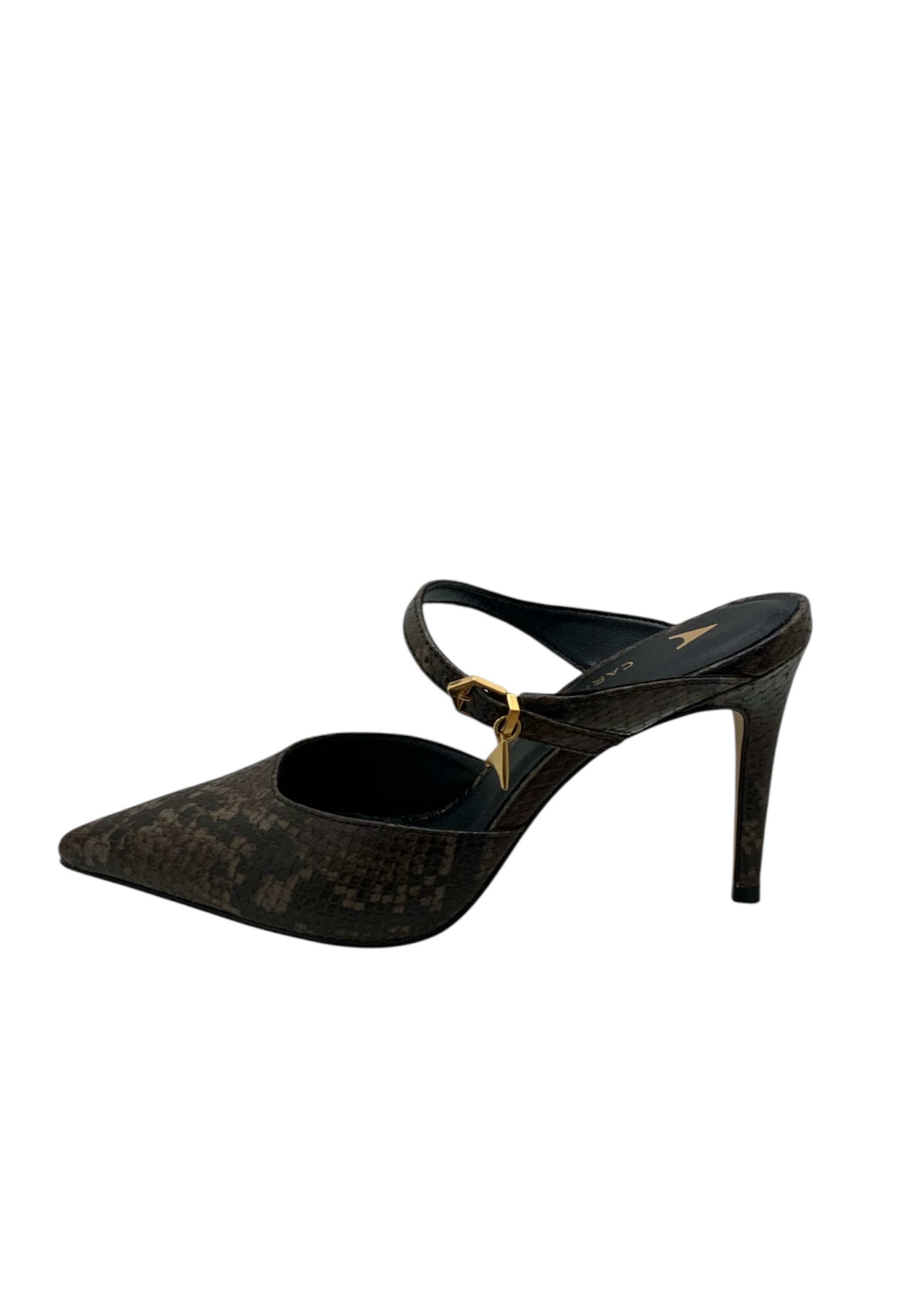 Slingback marrón Mujer de 9 cm Carrano efecto cocodrilo