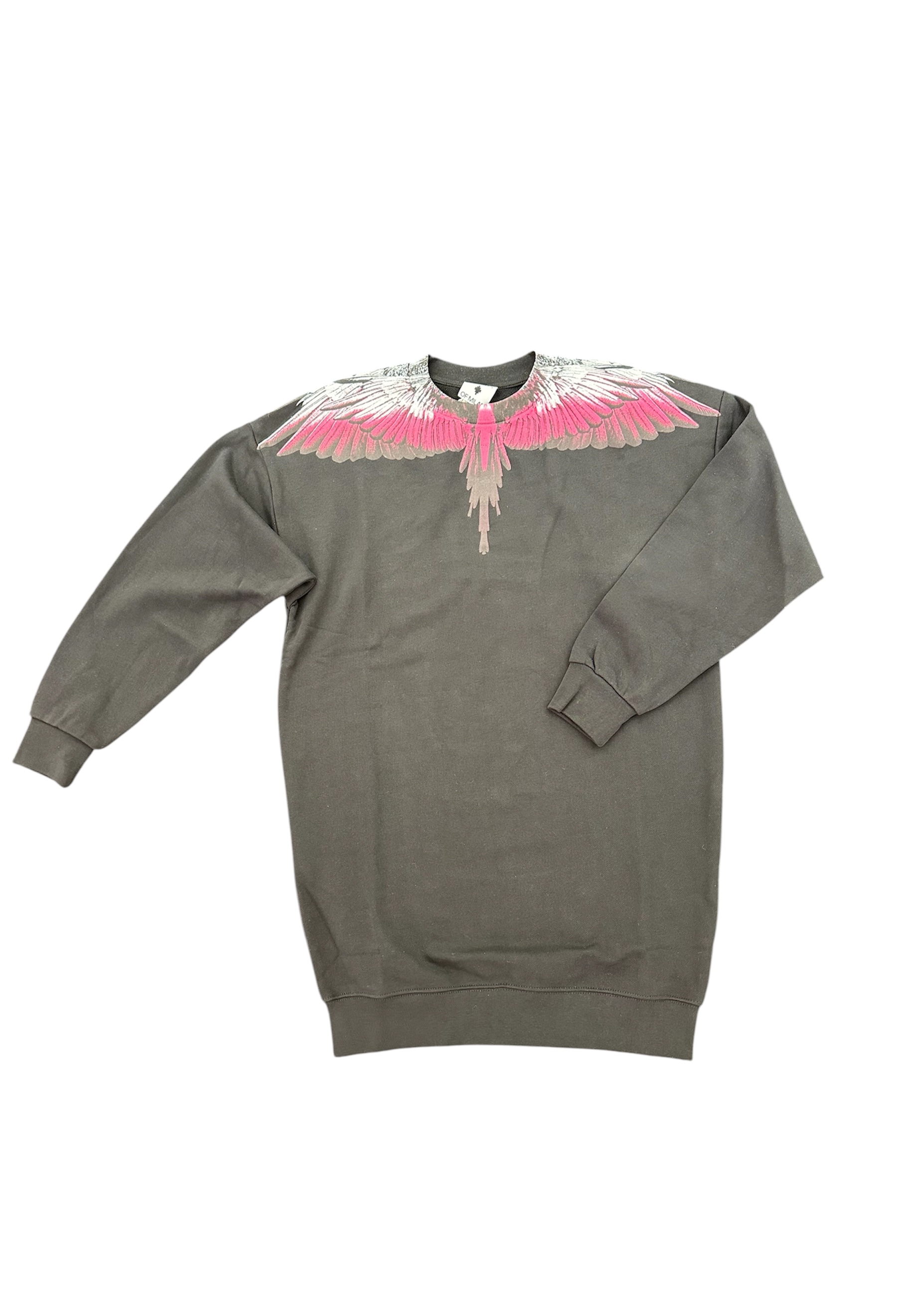 Vestito corto Donna COUNTY OF MILAN stampa ali fucsia/bianco 
