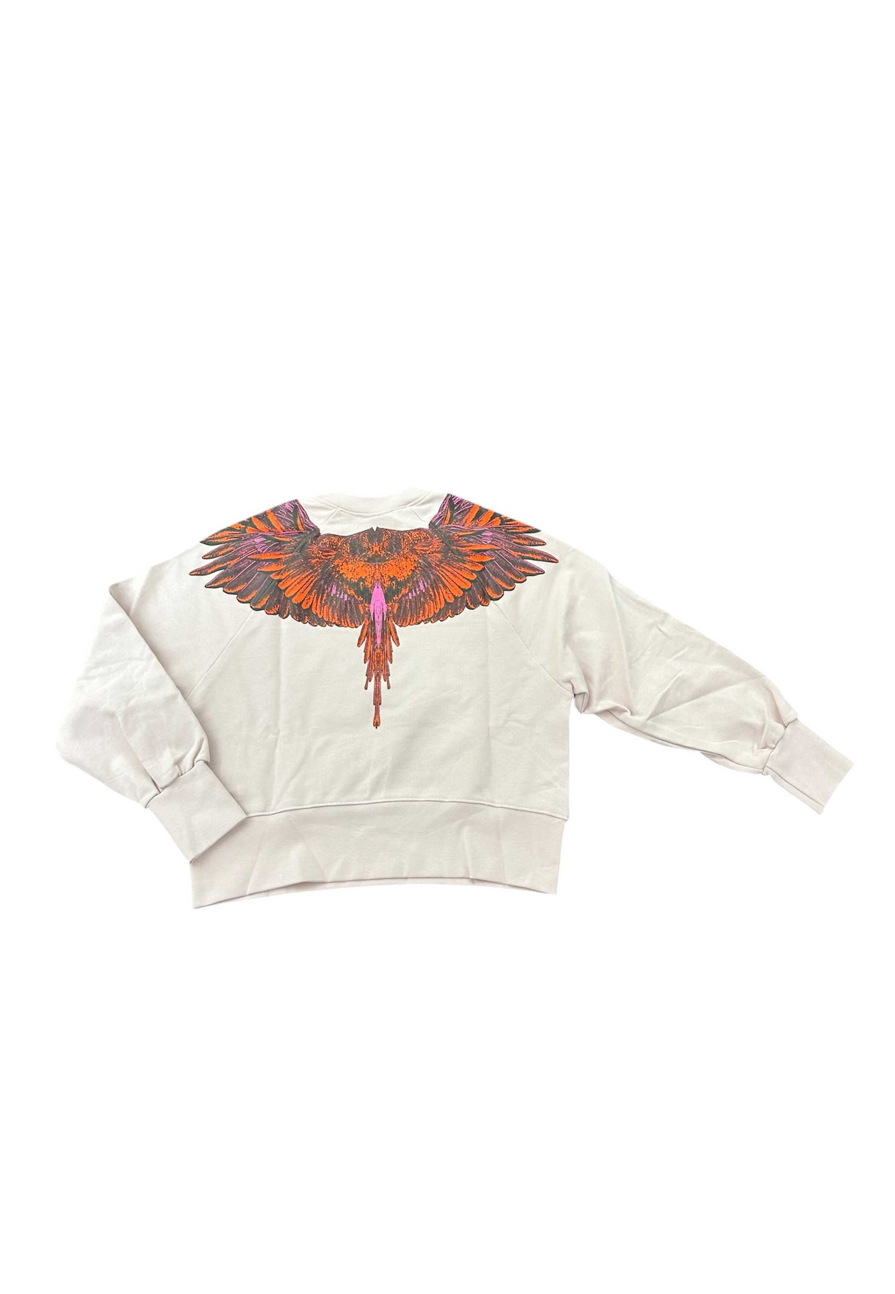 Sweatshirt crop Woman County Of Milan orange/violet wings print