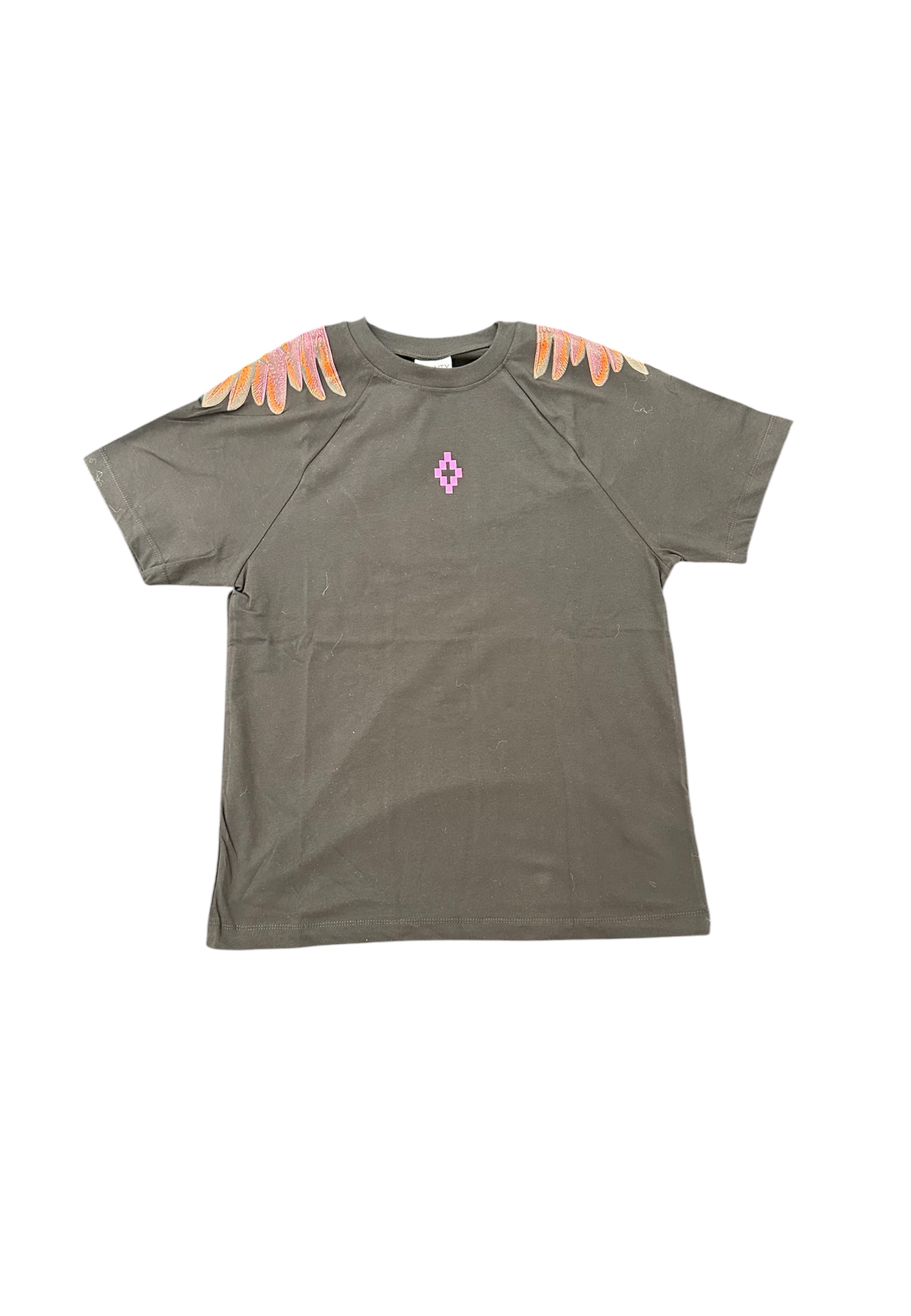 T-shirt half sleeve Woman County Of Milan print wings purple