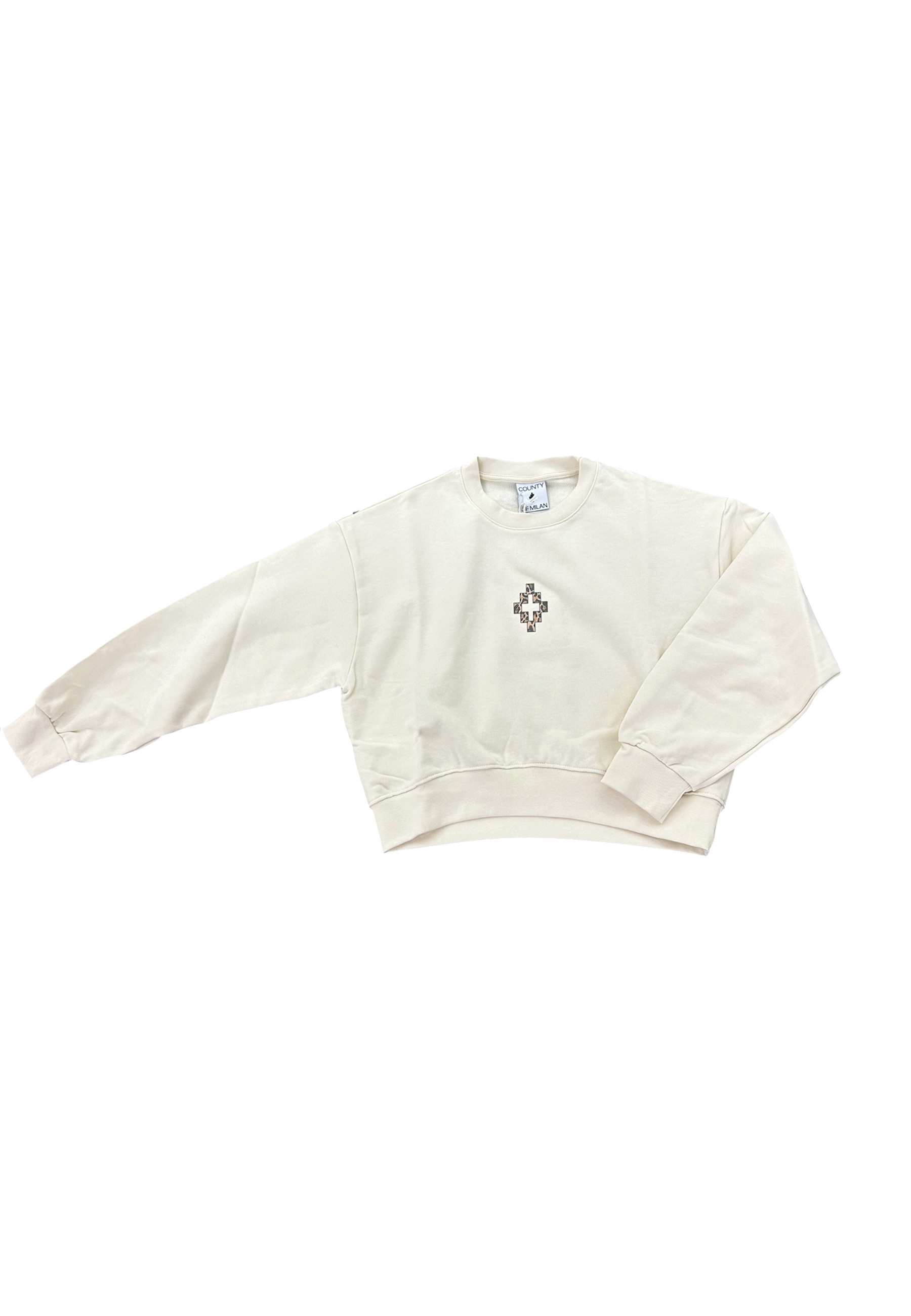 Women's crew neck sweatshirt County Of Milan with print maculated wings