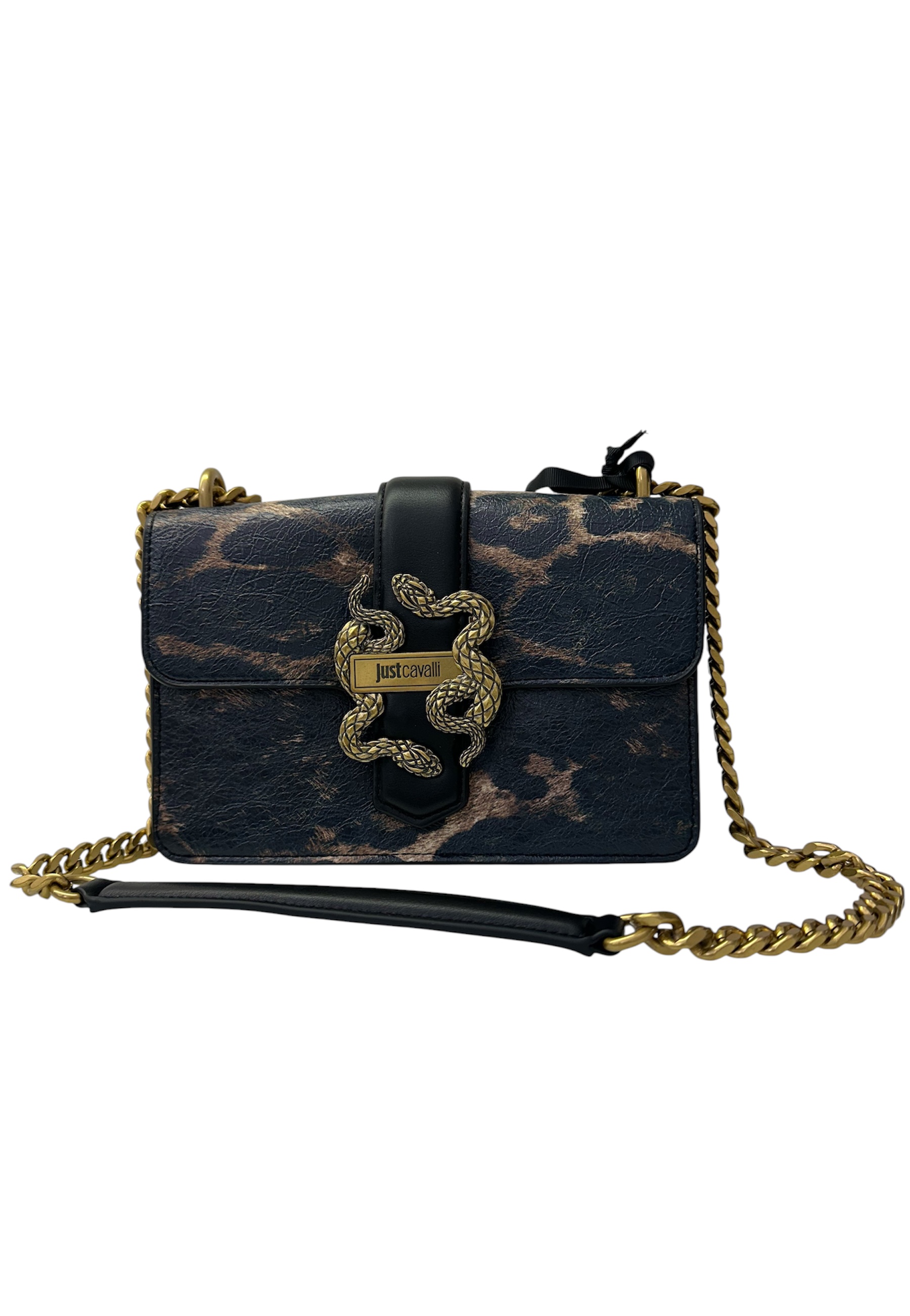 Bolsa de hombros de mujeres Just Cavalli maculado con serpiente