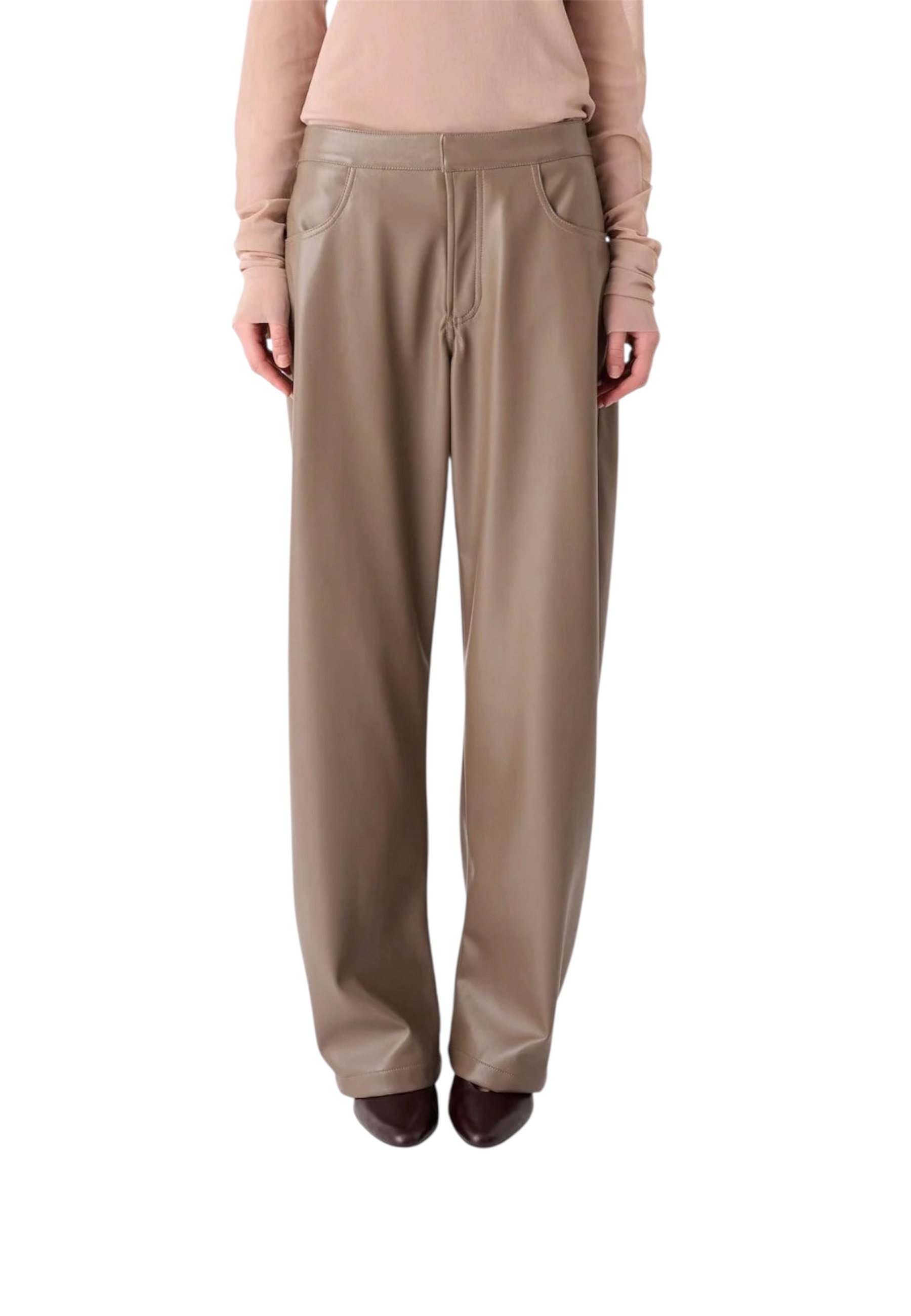 Pantalone barrel Donna MEIMEIJ in ecopelle 