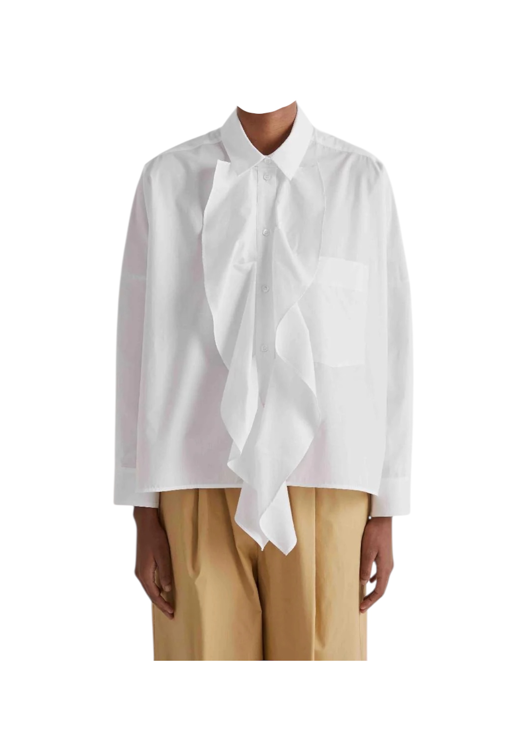 Women's Cotton Shirt Meimeij with rouches
