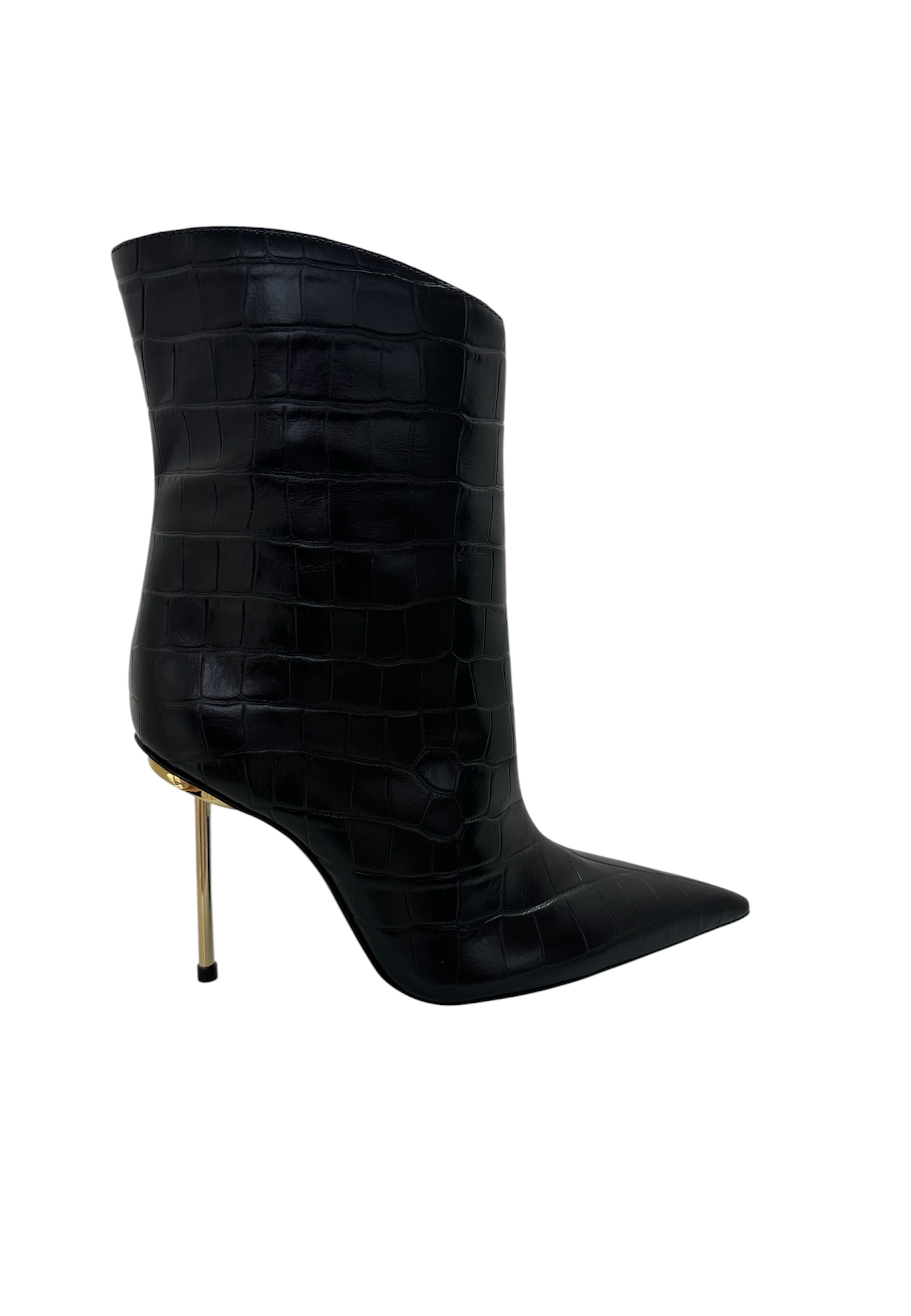 Bota de piel de coco femenino Schutz talón de oro 9 cm