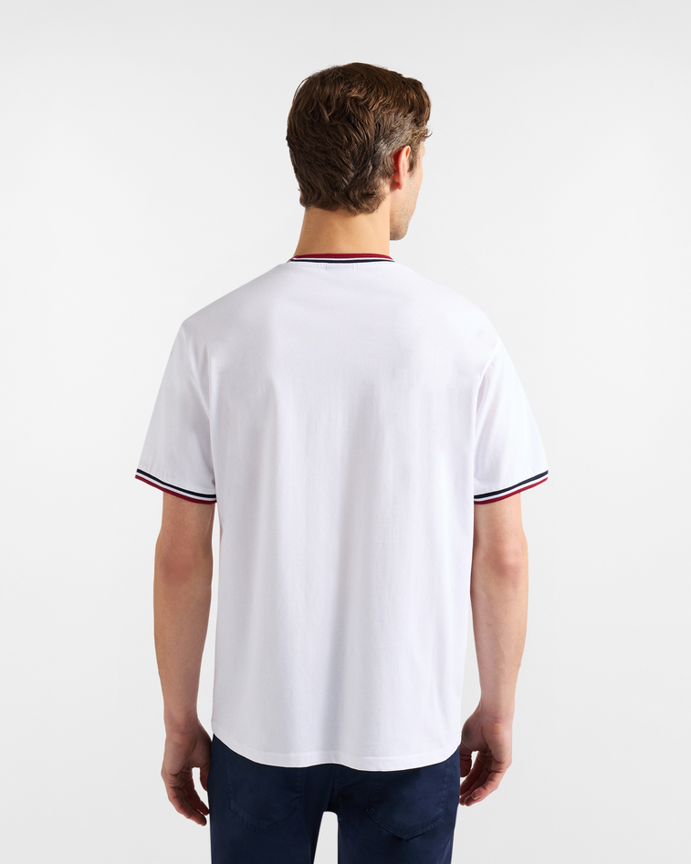 relaxed t-shirt with white men piping