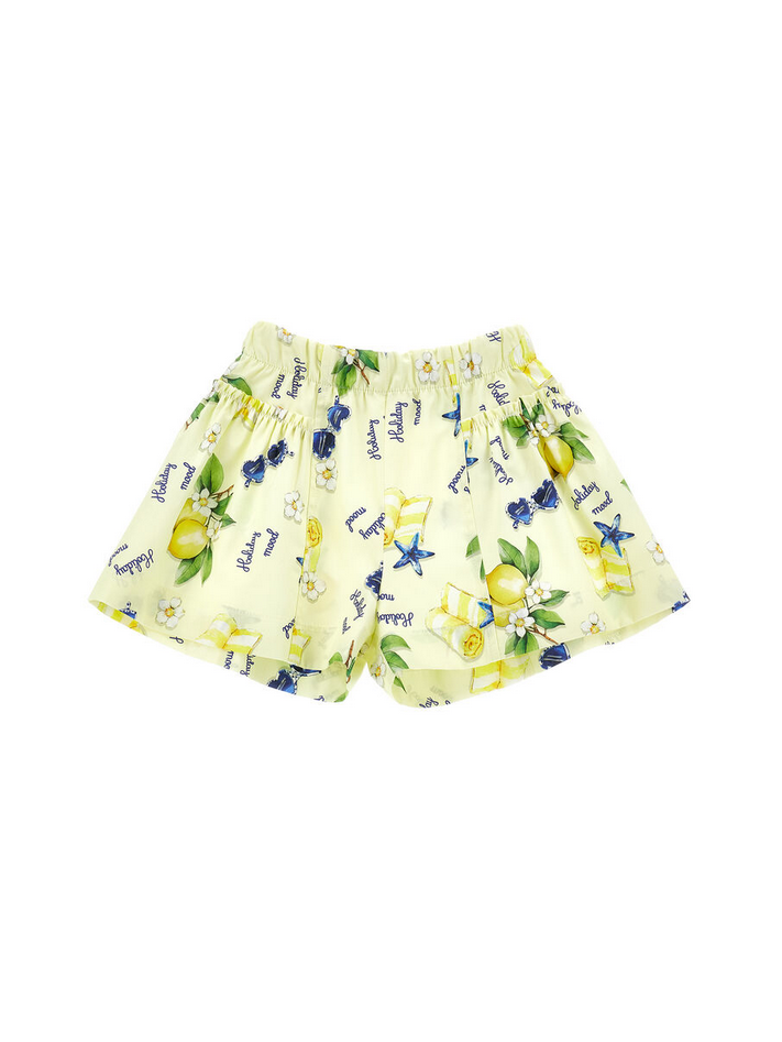 shorts stampa limoni bambina giallo chiaro