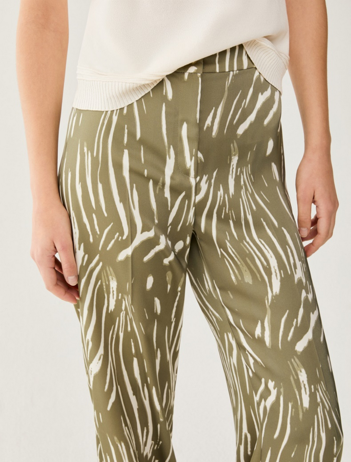 pantalone in doppio raso donna verde