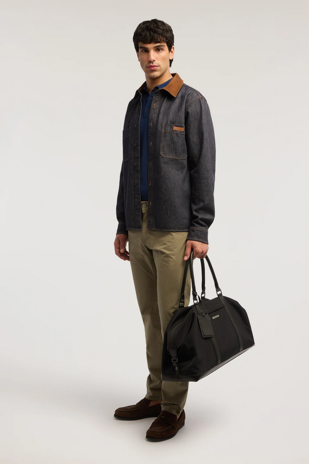 pantalone slim fit uomo dark green