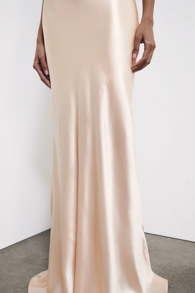 abito in raso donna rosa
