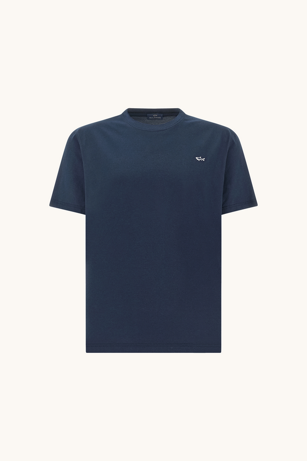 t-shirt in cotton jersey man blue