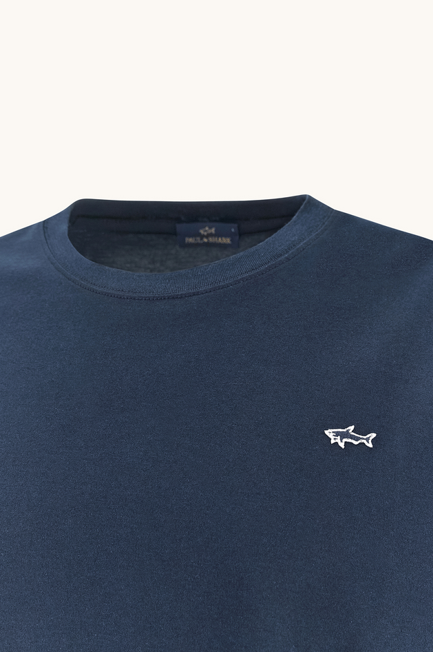t-shirt in cotton jersey man blue
