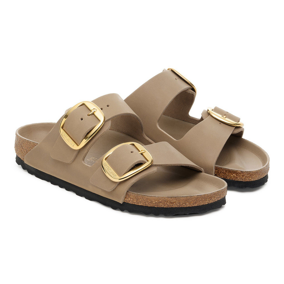 sandalia arizona gran hebilla unisex tabaco marrón