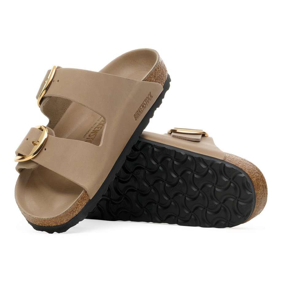 sandalia arizona gran hebilla unisex tabaco marrón