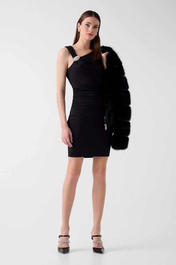abito asimmetrico donna nero