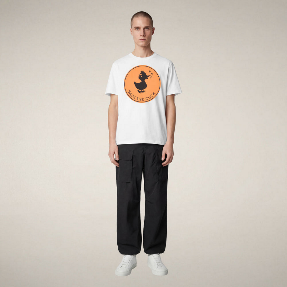 T-shirt met logo man wit