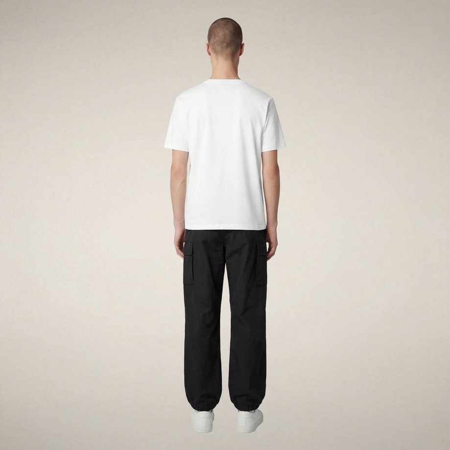 T-shirt met logo man wit