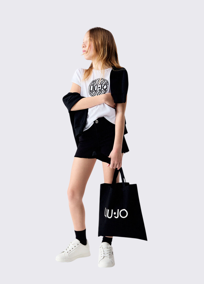 ensemble t-shirts et shoppers blanc