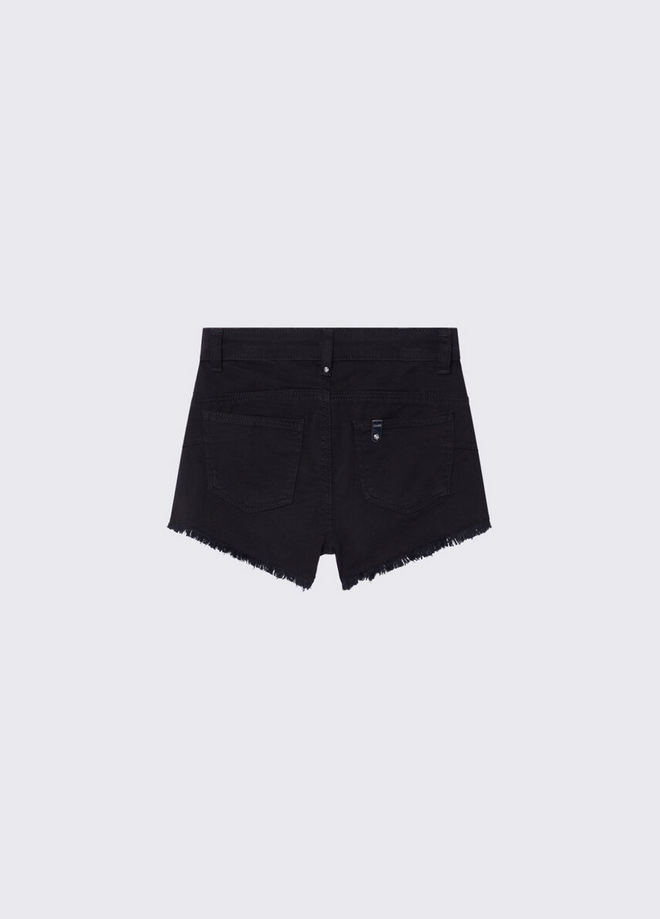 shorts in drill bambina nero