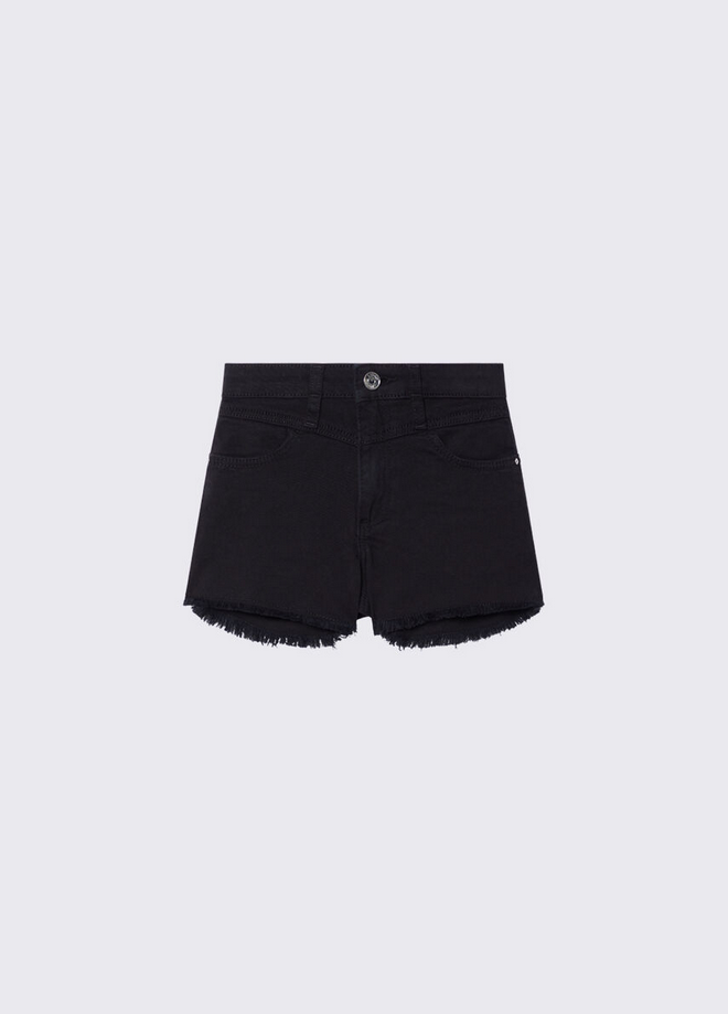 shorts in drill bambina nero