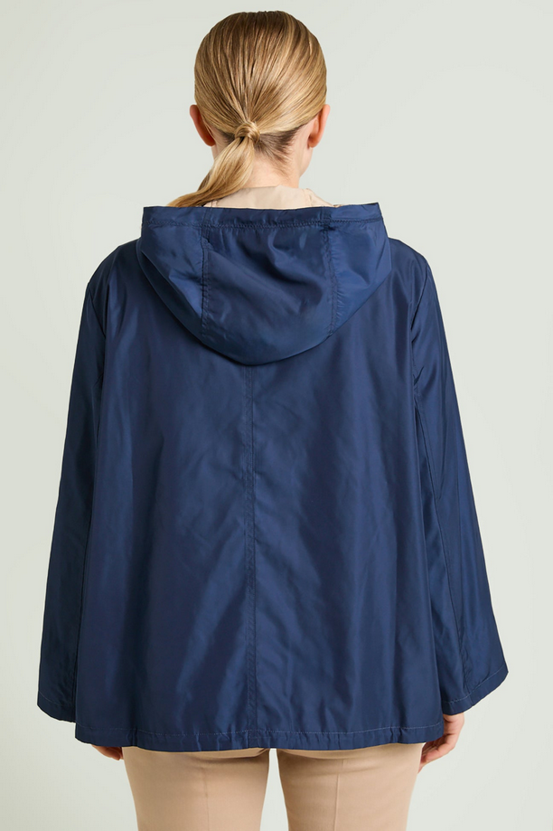 giubbino reversibile donna blu-beige
