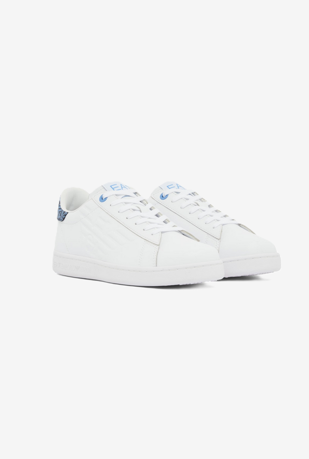 unisex white-blue shoes