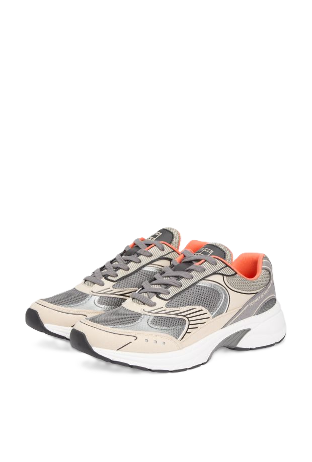 shoes man grey-orange