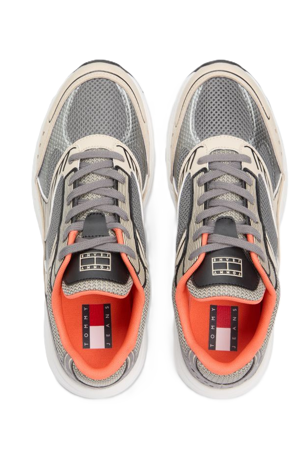 shoes man grey-orange