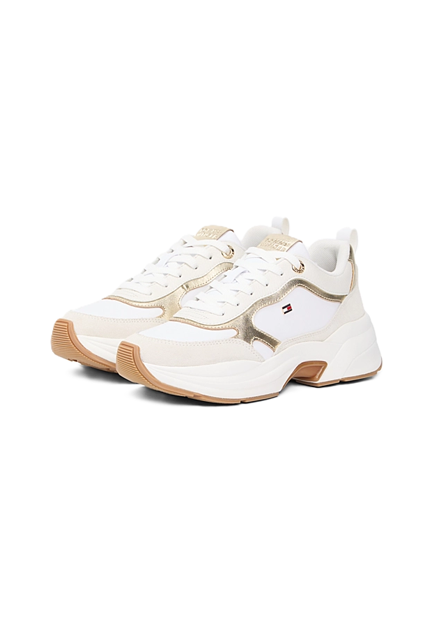 scarpe donna bianco-oro