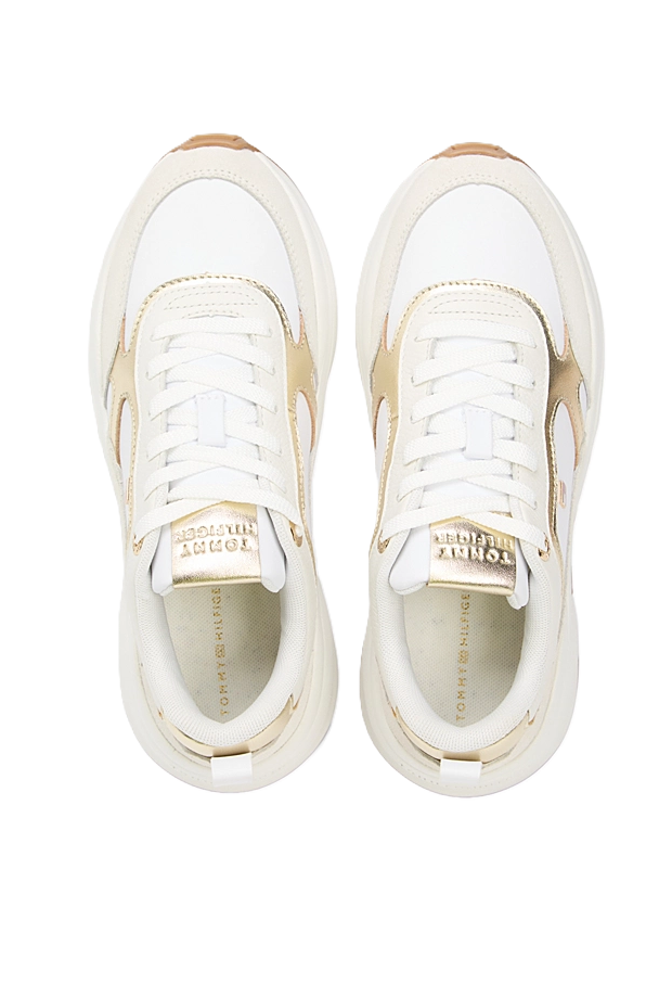 scarpe donna bianco-oro