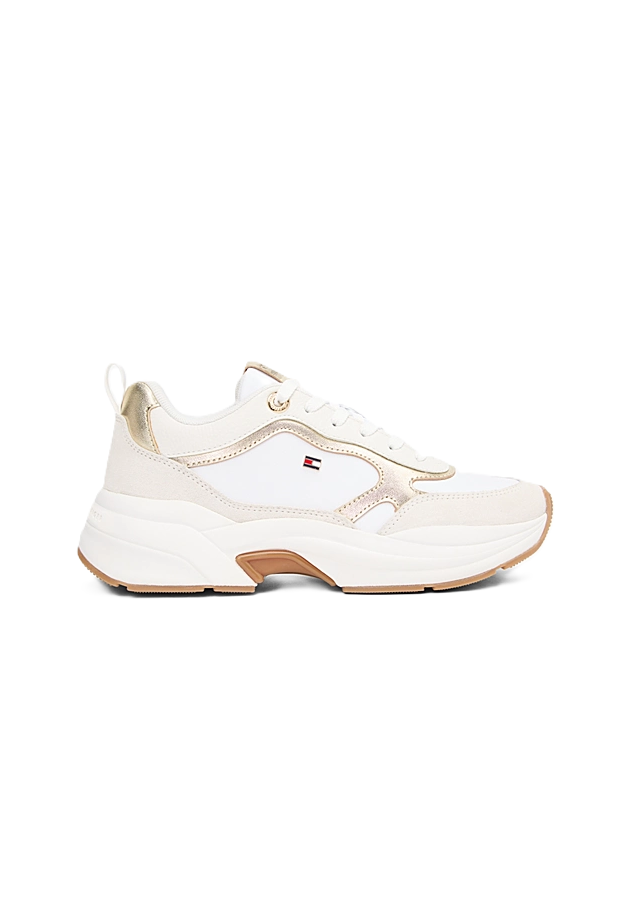 scarpe donna bianco-oro